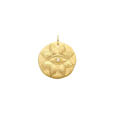 Médaille Arthus Bertrand Comédie Œil en or jaune et diamant, 23 mm