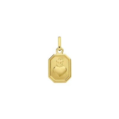 Médaille Augis Sacré Cœur en or jaune, 12mm