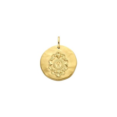 Médaille Arthus Bertrand Comédie serrure en or jaune, 18mm