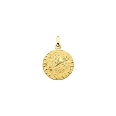 Médaille Arthus Bertrand Pluie d'Etoiles en or jaune poli, 16mm