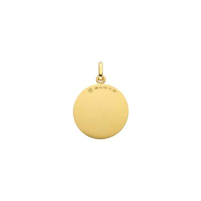 Médaille Arthus Bertrand Labyrinthe en or jaune sablé, 22mm