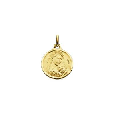Médaille Augis Vierge en or jaune, 16mm