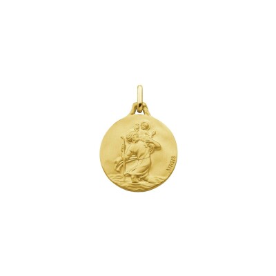 Médaille Augis Saint Christophe en or jaune, 16mm