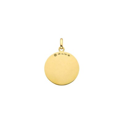 Médaille Arthus Bertrand Colombe en Majesté en or jaune poli, 18 mm
