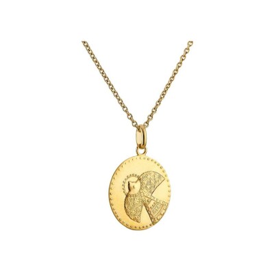 Médaille Arthus Bertrand Colombe en Majesté en or jaune poli, 18 mm