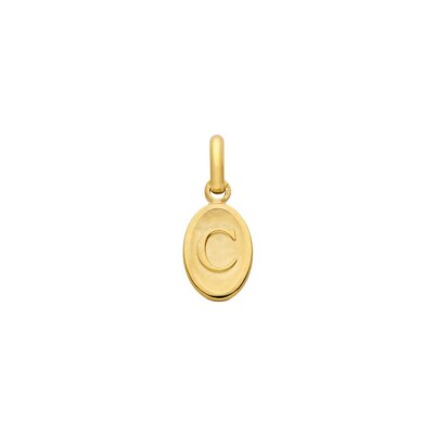 Arthus Bertrand Medal My Mini Letter C Medal in satin yellow gold, 10 mm