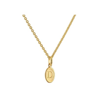 Médaille Arthus Bertrand Ma Mini Médaille Lettre D en or jaune satiné, 10 mm