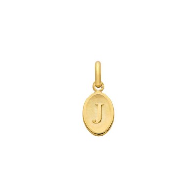 Médaille Arthus Bertrand Ma Mini Médaille Lettre J en or jaune satiné, 10 mm