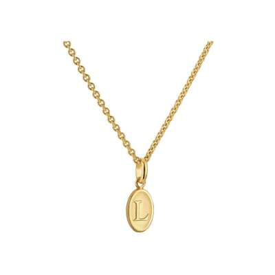 Médaille Arthus Bertrand Ma Mini Médaille Lettre L en or jaune satiné, 10 mm