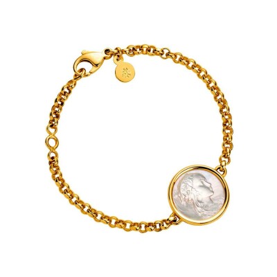 Gourmette Arthus Bertrand bracelet identité en or jaune