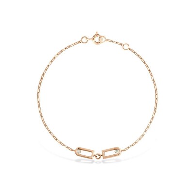 Bracelet Clozeau en or rose et diamants