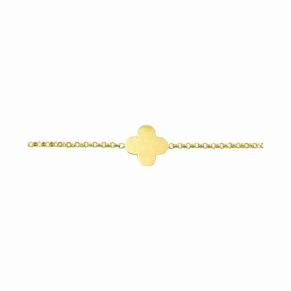 Arthus Bertrand Trèfle PM F. mince jaseron chain 14 cm yellow gold Chain Bracelet