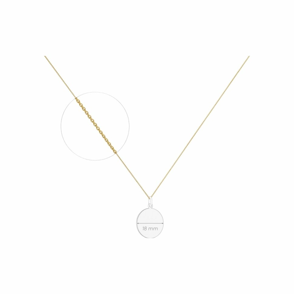 Chain Forcat Rond Arthus Bertrand, 40 cm, in yellow gold