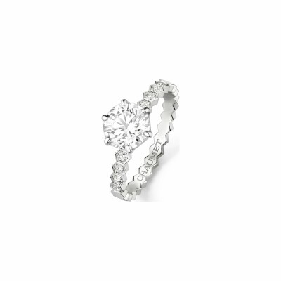 Solitaire Chaumet Bee my love en or blanc et diamants