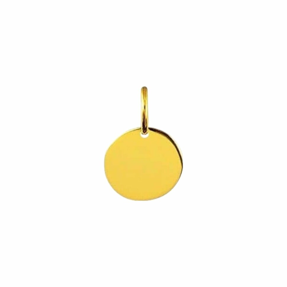 Arthus Bertrand plain pebble medal, 14mm, yellow gold