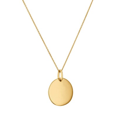 Arthus Bertrand plain pebble medal, 16mm, yellow gold