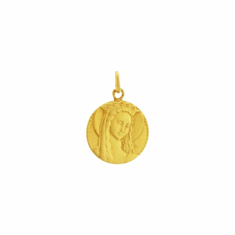 Médaille Arthus Bertrand Vierge Couronnée 18 mm or jaune sablé