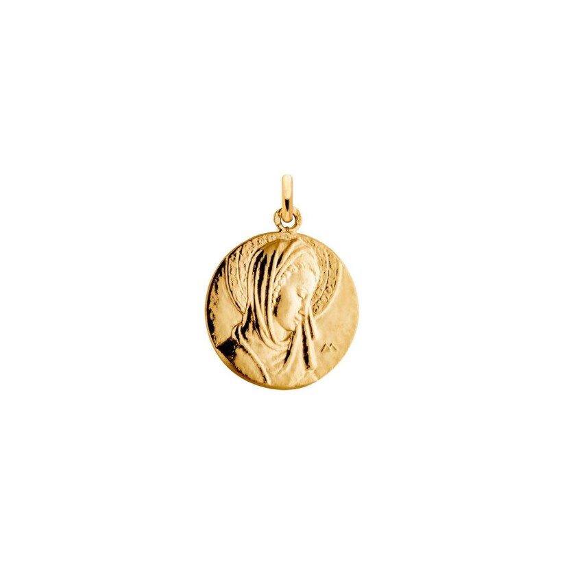 Médaille Arthus Bertrand Vierge au voile en or jaune poli, 18mm