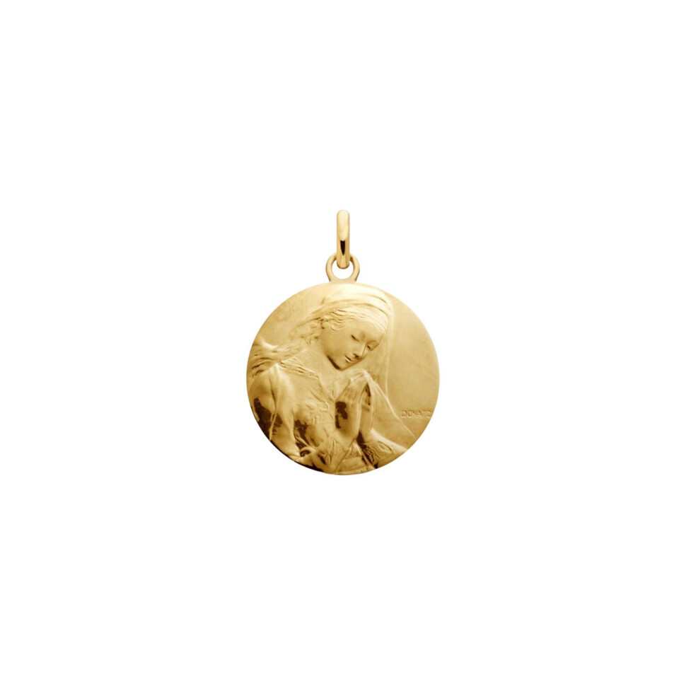 Arthus Bertrand Donatello's virgin medal, 18mm, polished yellow gold