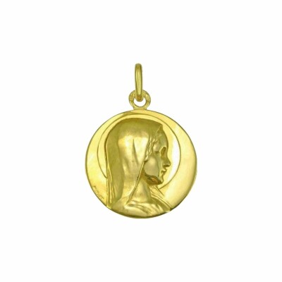 Arthus Bertrand young virgin medal, 18mm, polished yellow gold