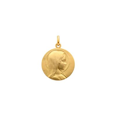 Médaille Arthus Bertrand Vierge Jeune en or jaune sablé, 20 mm