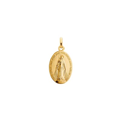 Médaille Arthus Bertrand Les Miraculeuses en or jaune sablé, 17 mm