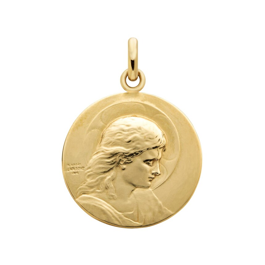 Arthus Bertrand Teenager Jesus medal, 18mm, polished yellow gold