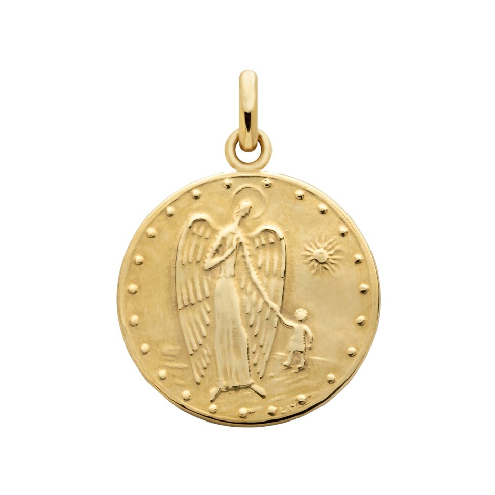 Médaille Arthus Bertrand Ange Gardien de Lay 18 mm or jaune poli