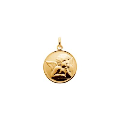 Médaille Arthus Bertrand Ange de Raphael en or jaune poli, 16 mm