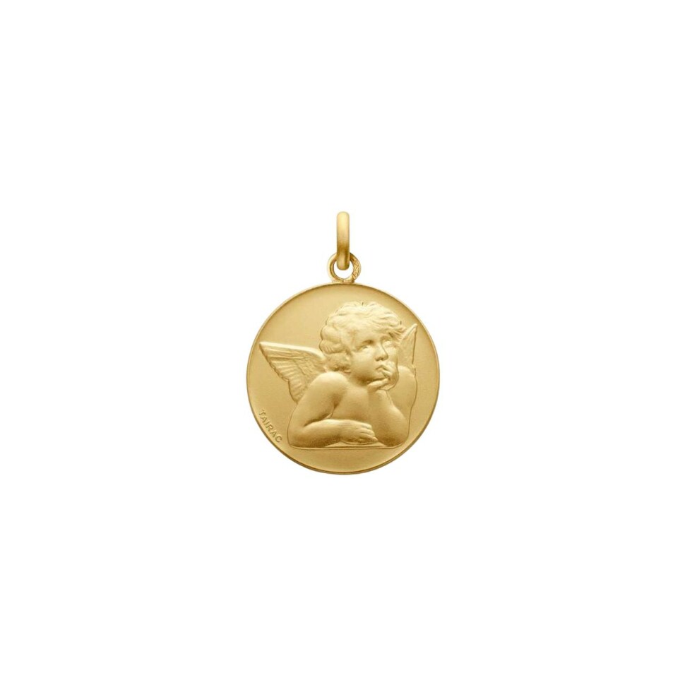 Arthus Bertand Raphael Angel christening medal, yellow gold