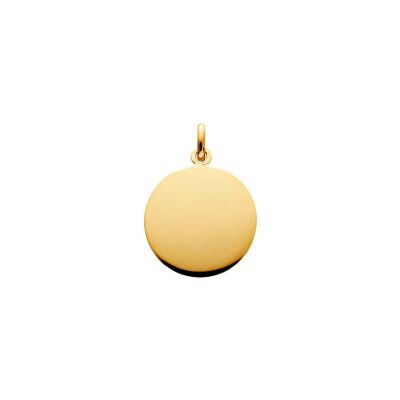 Pendentif Arthus Bertrand Rond Uni en or jaune poli, 14 mm