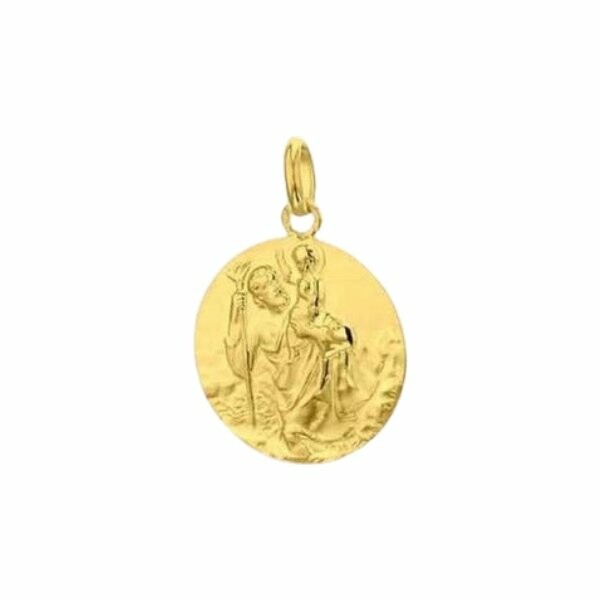 Médaille Arthus Bertrand Saint Christophe de Tairac F. mince 18 mm or jaune sablé