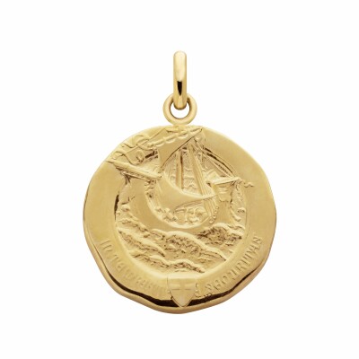 Médaille Arthus Bertrand Saint Georges 2 faces 18 mm or jaune poli