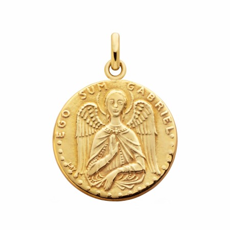 Médaille Arthus Bertrand Archange Gabriel 18 mm or jaune poli