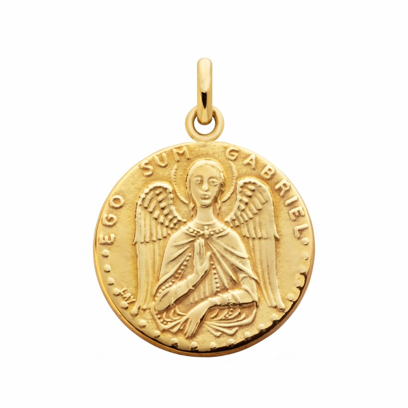 Médaille Arthus Bertrand Archange Gabriel 18 mm or jaune poli