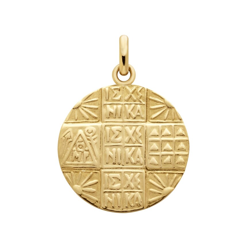 Arthus Bertrand Host mold medal, 18mm, polished yellow gold