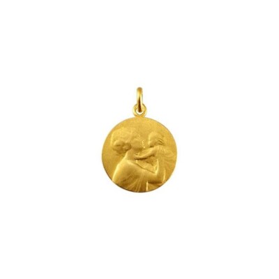 Arthus Bertrand maternity medal, 18mm, polished yellow gold