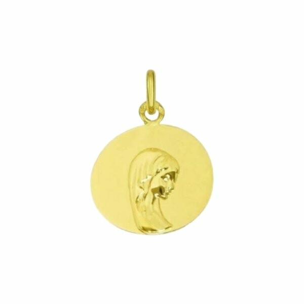 Médaille Arthus Bertrand Galet Vierge Drapée 16 mm or jaune poli