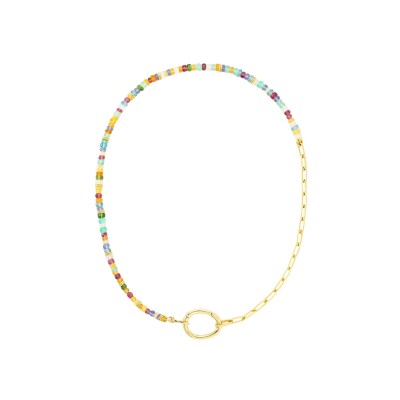 Collier Mellerio Lien en or jaune et perles de pierres, 39cm
