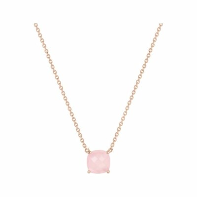 Collier en or rose et calcédoine