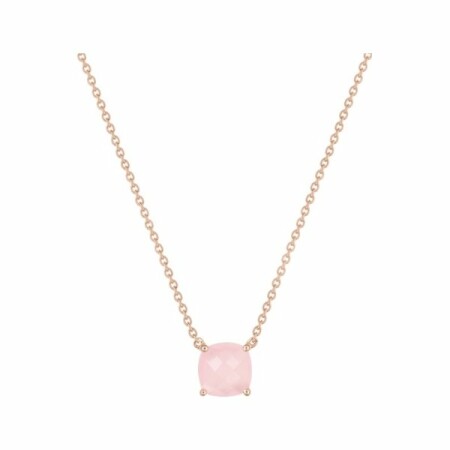 Collier en or rose et calcédoine