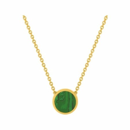 Collier en or jaune et malachite