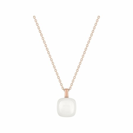 Collier en or rose et pierre de lune