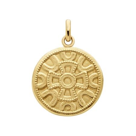 Médaille Arthus Bertrand Motif Mérovingien F. mince 18 mm or jaune poli