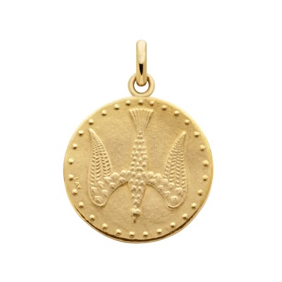 Arthus Bertrand Holy spirit medal, 18mm, polished yellow gold