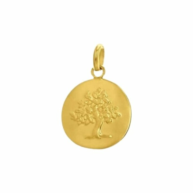 Arthus Bertrand Galet tree of life 16 mm polish yellow gold Medal