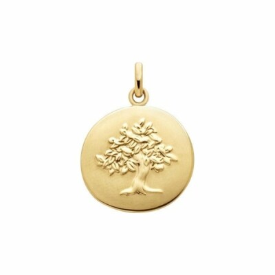 Médaille Arthus Bertrand Galet Arbre de Vie 18 mm or jaune poli