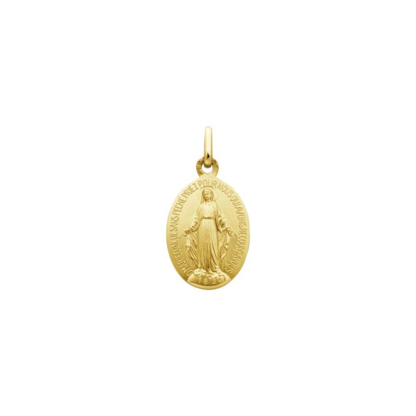 Médaille Augis Vierge miraculeuse en or jaune, 15mm
