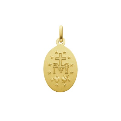 Médaille Augis Miraculeuse en or jaune, 17mm