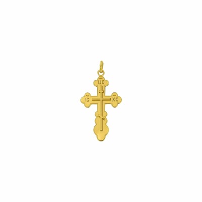 Pendentif Arthus Bertrand Croix Orthodoxe or jaune